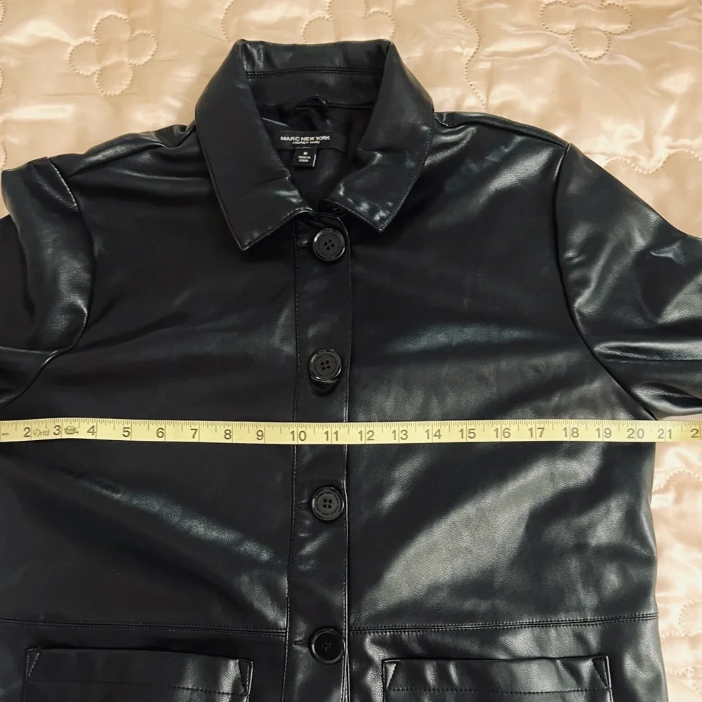 Marc New York Black Faux Leather Women's Jacket - Picture 10 of 13